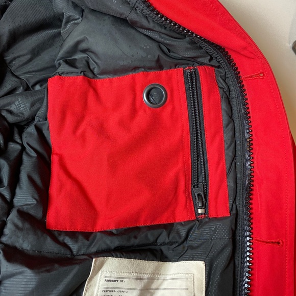 TNA Aritzia Ronne Red Duck Down Parka Coat Jacket - size S - Picture 8 of 14